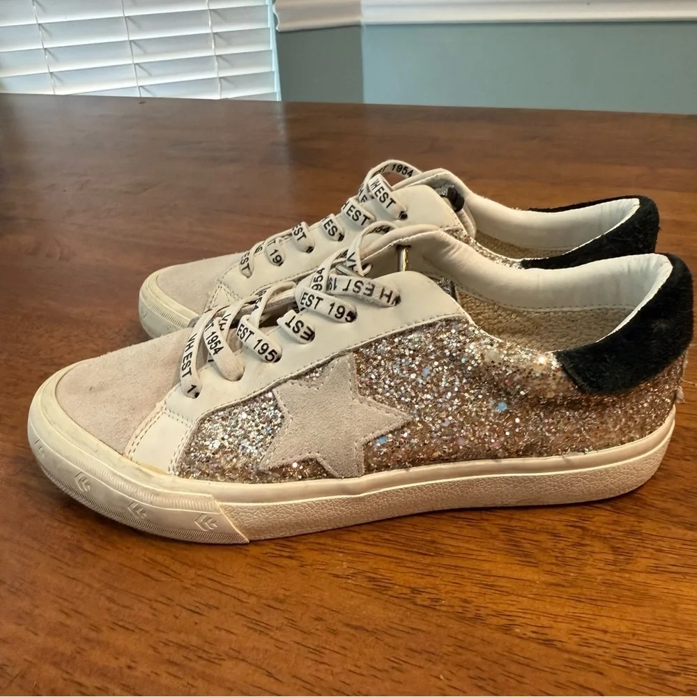 Vintage Havana Glitter Star Sneakers Jumbo glitter gray black mix size 6.5